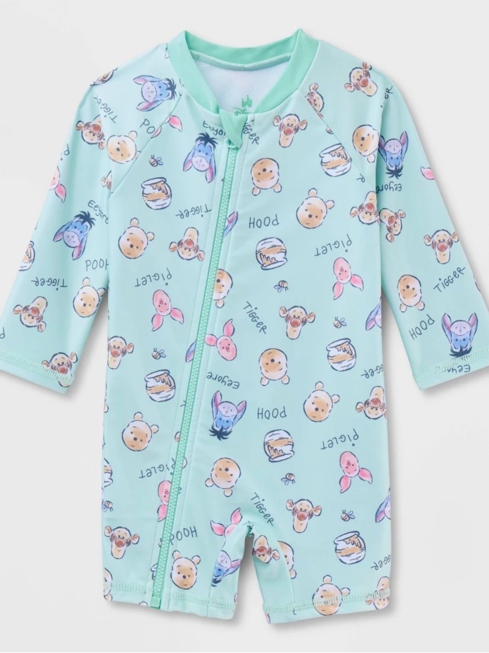 Baby Boys' Disney Winnie The Pooh Full Zip Long Sleeve Rash Guard Unisuit